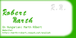 robert marth business card